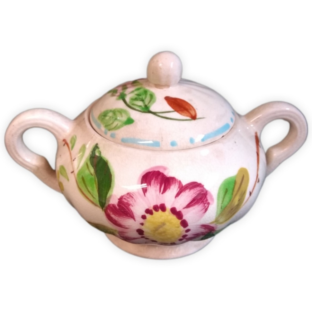 Floral 2 Handle Ceramic Pot